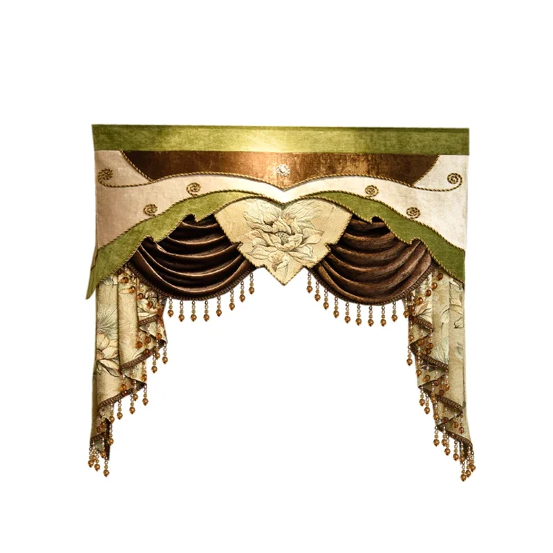 24 style Luxury custom valance Used for curtains at the top (Buy VALANCE dedicated link/Not including Cloth curtain and tulle)