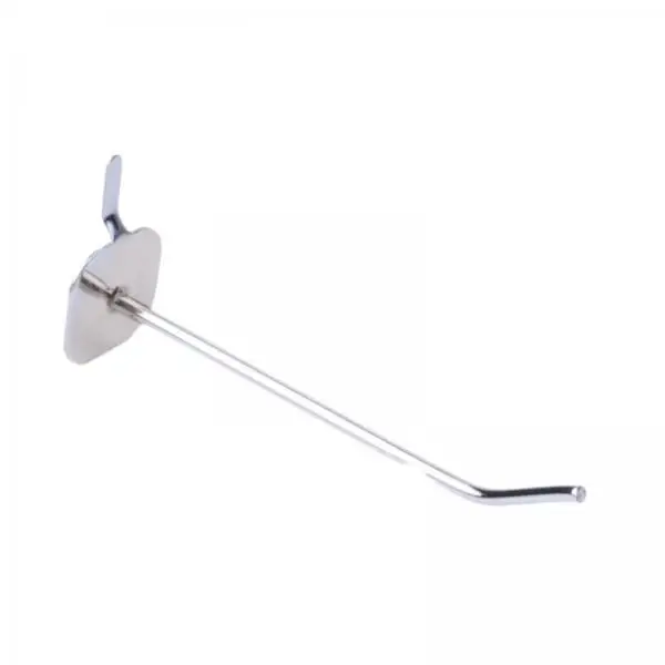 Heavy Duty Metal Panel Pegboard Hooks Slatwall Accessories Square Tube Peg Hooks for Supermarket Shelf Display and Garage