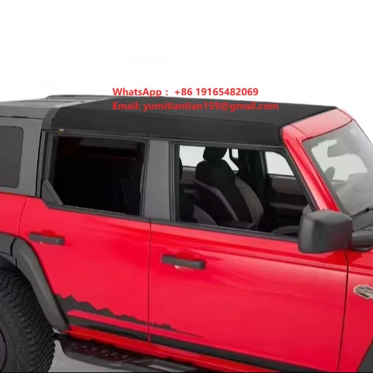 Bronco Two-Row Soft Top Waterproof Convertible Kit Body Part Accessory for Car Ceiling Roof Platform