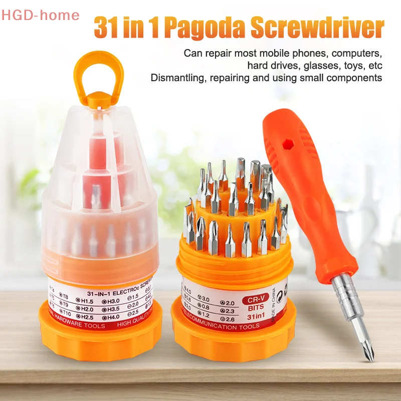 31 In 1 Screwdriver Kit Multi Functional Universal Screwdriver Set Manual Tools Detachable Anti Slip Handle Driver Screw Kit