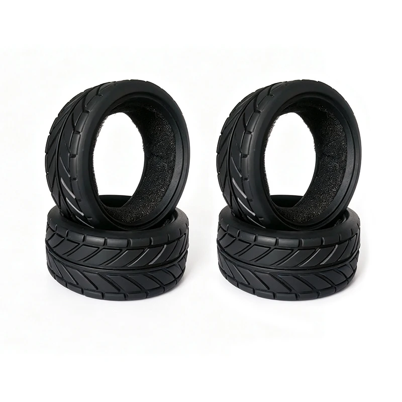 4pcs 1/10 RC Racing Tires Hot Melt Tires for 1:10 Tamiya TT01 TT02 XV01 XV02 PTG-2 TA06 HSP HPI Kyosho RC Car Upgrade Parts