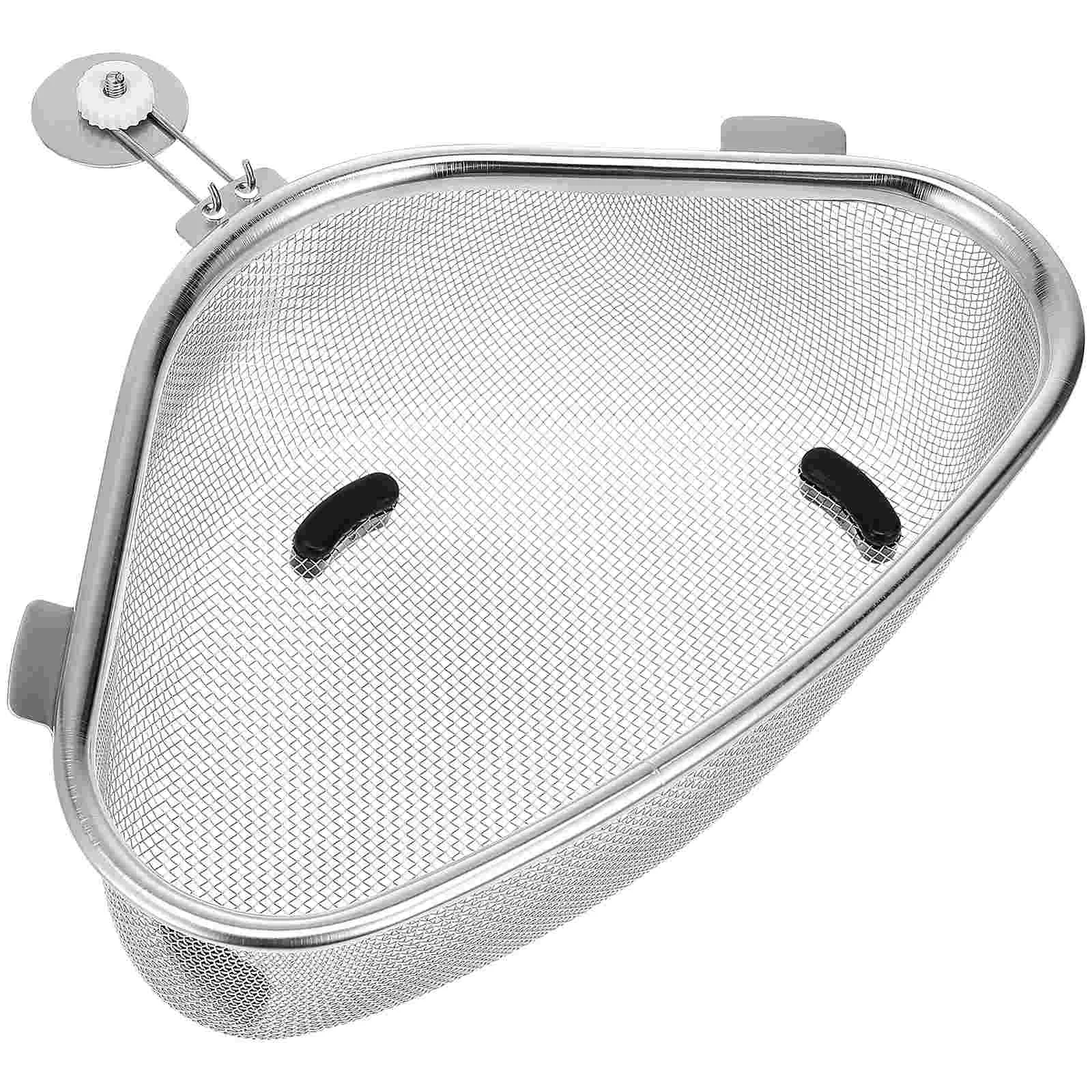 

Stainless Steel Sink Draining Basket Draining Basket Triangle Corner Strainer Kitchen Drying Rack Practical