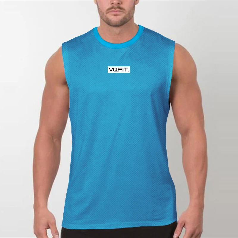 Quick-drying Mesh Running Vests Men's Graphic Sleeveless Vest Breathable Sports Shirt Fitness Gym Training Fitness Running.