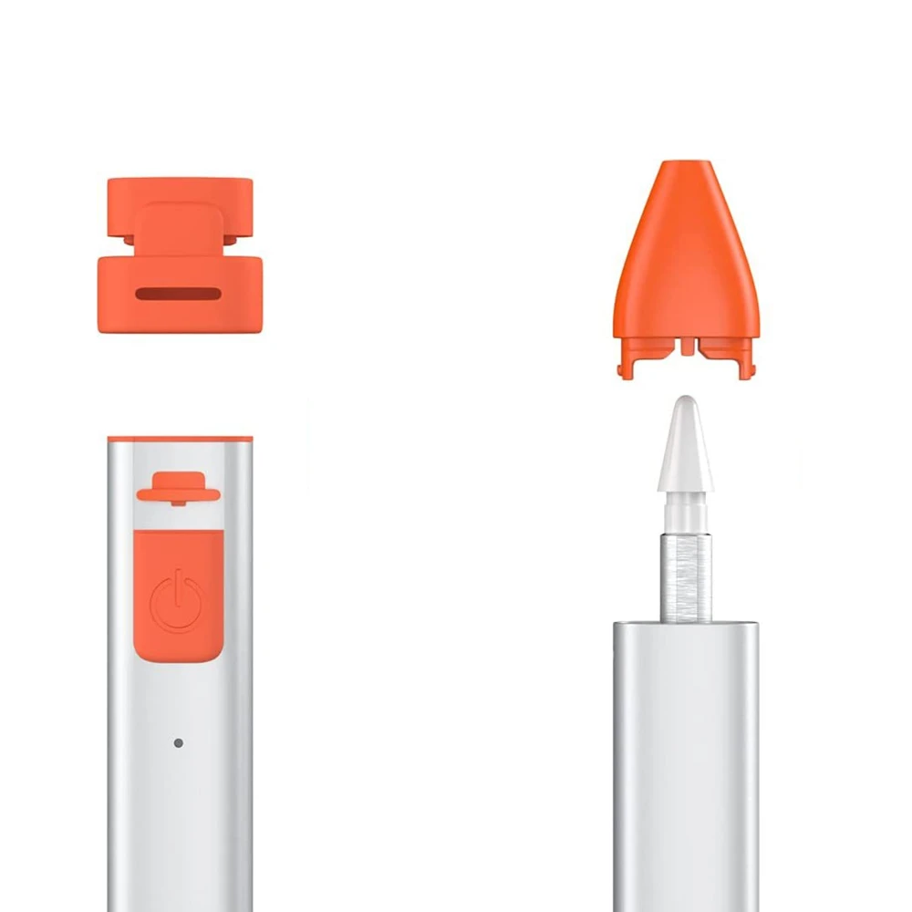 

for Logitech Crayon Pencil Replacement Nib Cover and Top Cap Orange