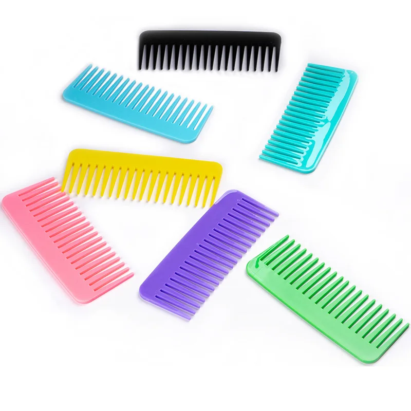 

Plastic Wide Tooth Comb Plastic Handle Scalp Massage Comb Thick Long Hair Comb for Home Use Women Detangling Hairdressing Brush