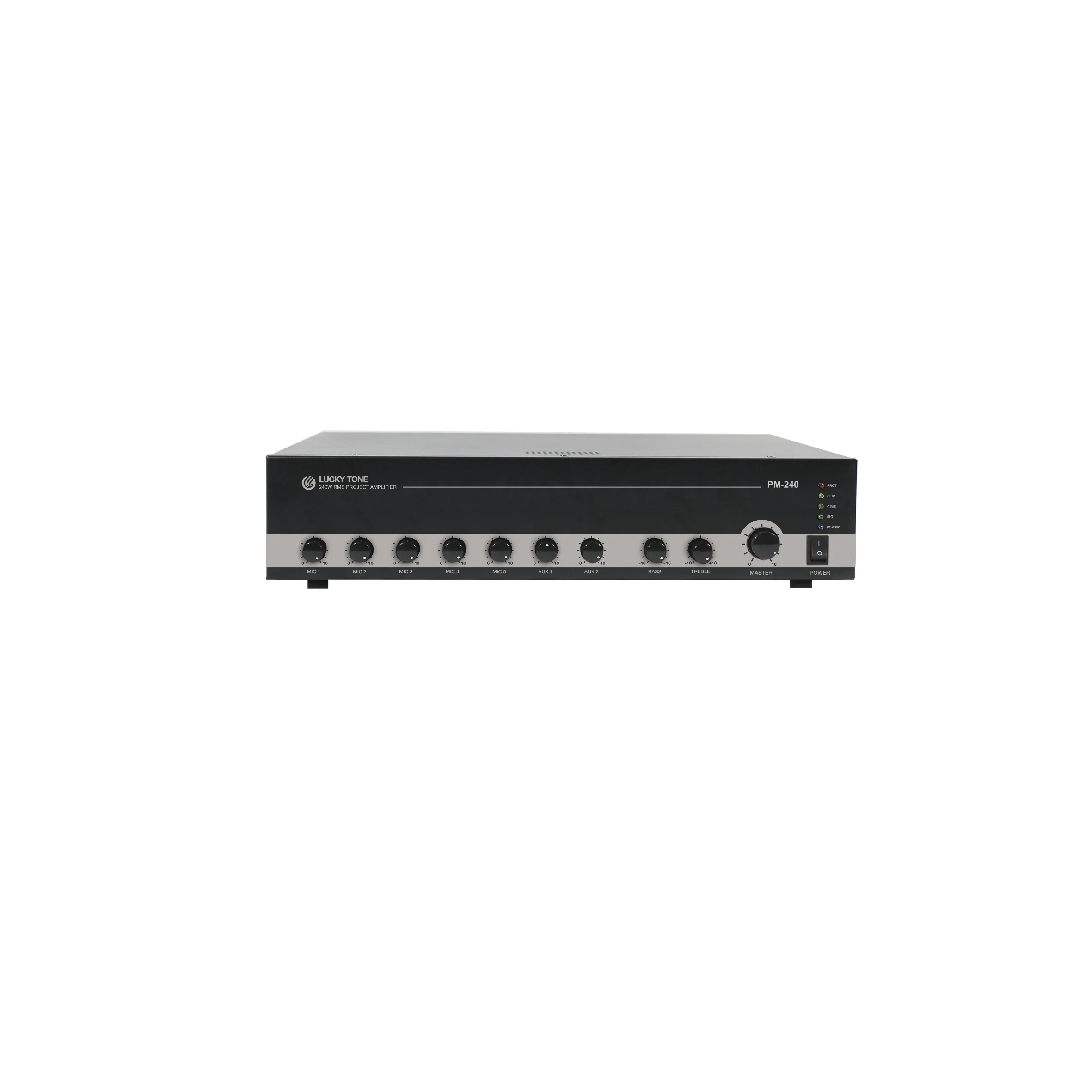 High power Project Mixer Amplifiers 120W 5 MIC and 2 AUX Input Volume Control Power amplifier for public address system