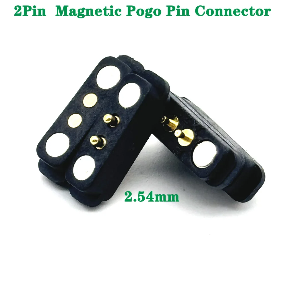1Pair 1A Waterproof Magnetic Pogo Pin Connector 2 Pole Male Female 2.8mm/2.5mm Spring Fast Charging DC Power Socket 2Pin