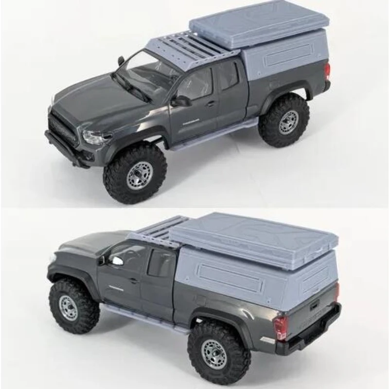 Fit 1/24 FMS  FCX24M Tacoma  RC Crawler Overland Set, Fixed Roof Tent(Non-Openable),Roof Rack, Rock Sliders, upgrade accessories