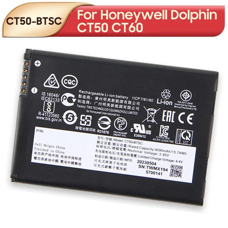 

Original Replacement Battery CT50-BTSC For Honeywell Dolphin CT50 CT60 4090mAh