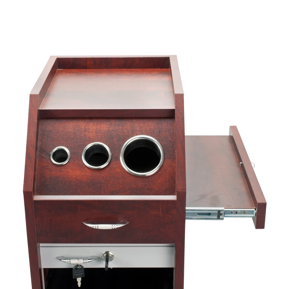 Beauty Hair Salon Lockable Wooden Trolley With Wheels 300KGS Capacity Customizable Color & Logo On Sale