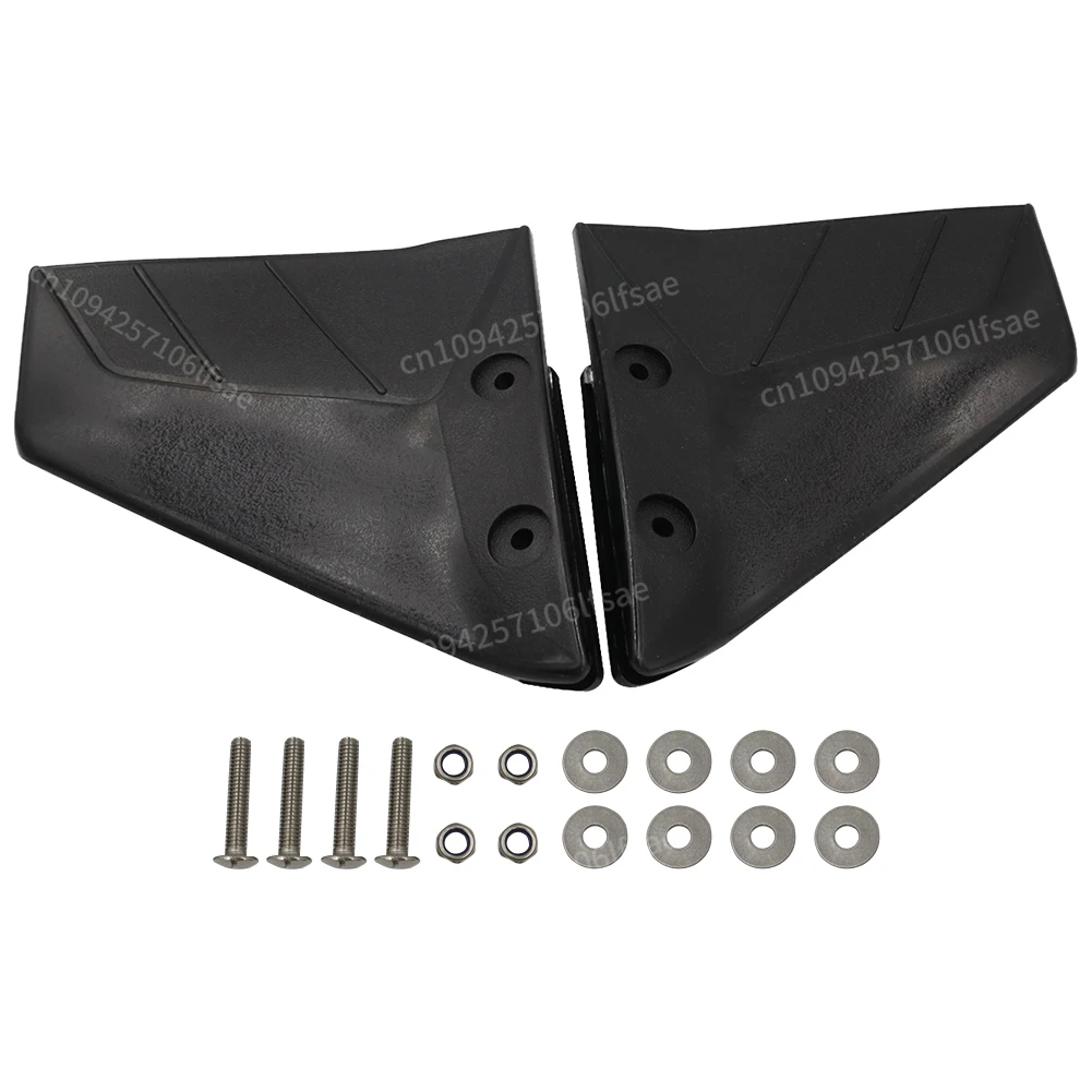 Boat Motor Stabilizer with Bolt Nut Hydrofoil Stabilizer Black Dual Fin Outboards ABS Plastic Wings for 4-50 Yacht Wave Board