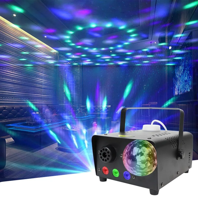 Party Stage Professional Auto LED Disco Ball Stage Light 600W Fog Smoke Machine RGB Remote Controller DJ Club Wedding New Year