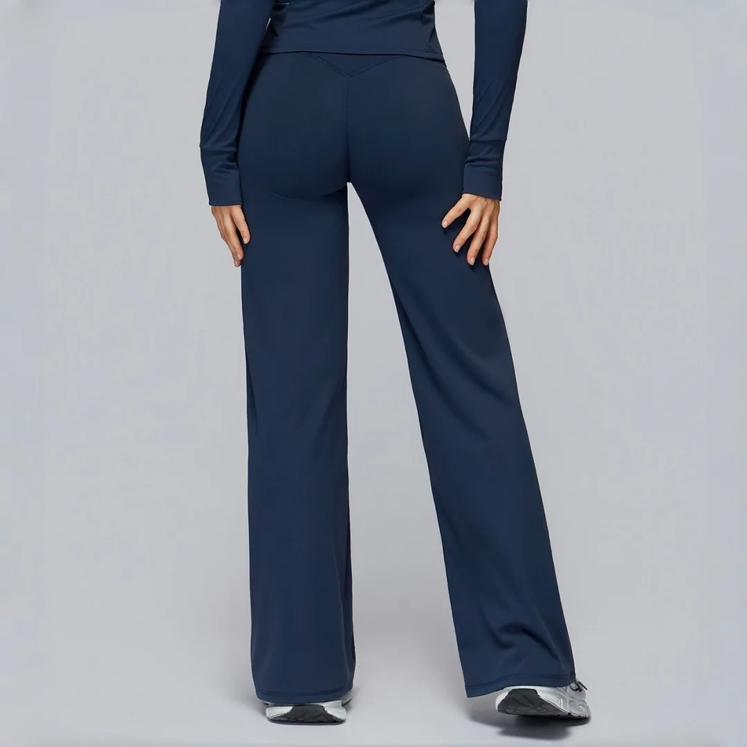 

New High Waist Hip Lift Yoga Pants Sports Fitness Flared Trousers Autumn Winter Casual Workout Clothes Gym Wide Leg Loose Pants