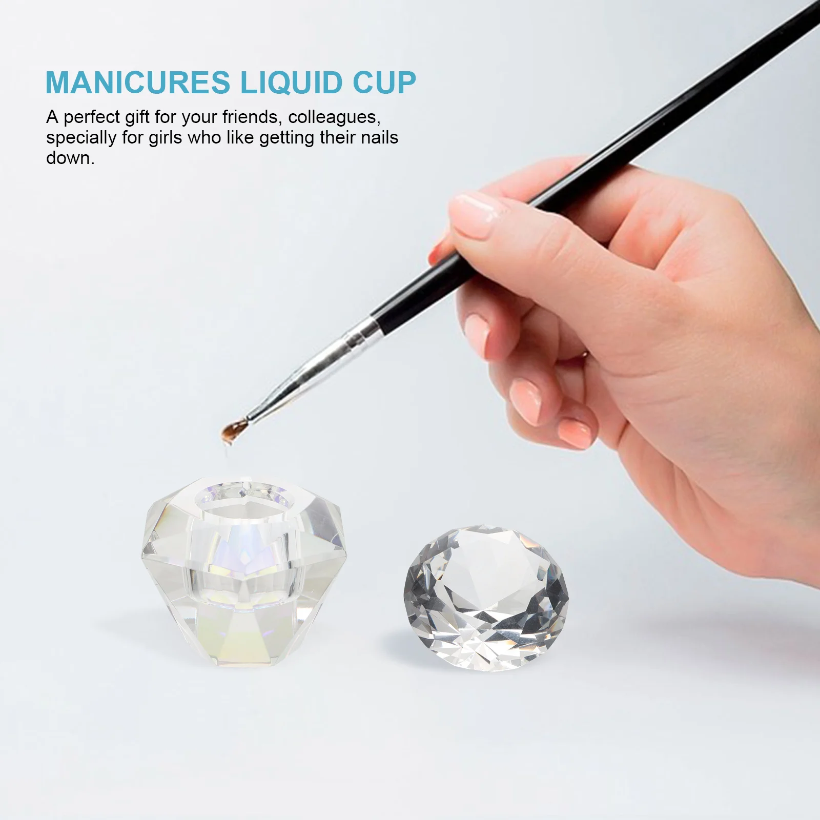 

1Pcs Crystal Nail Art Irregular Cup Durable Acrylic Powder Mixing Nail Liquid Container Manicure Tool Manicures Liquid Cup