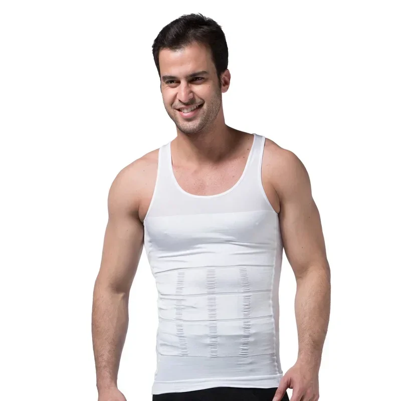 Men\'s Slimming Body Shapewear Corset Vest Shirt Compression Abdomen Tummy Belly Control Slim Waist Cincher Underwear Sports Vest