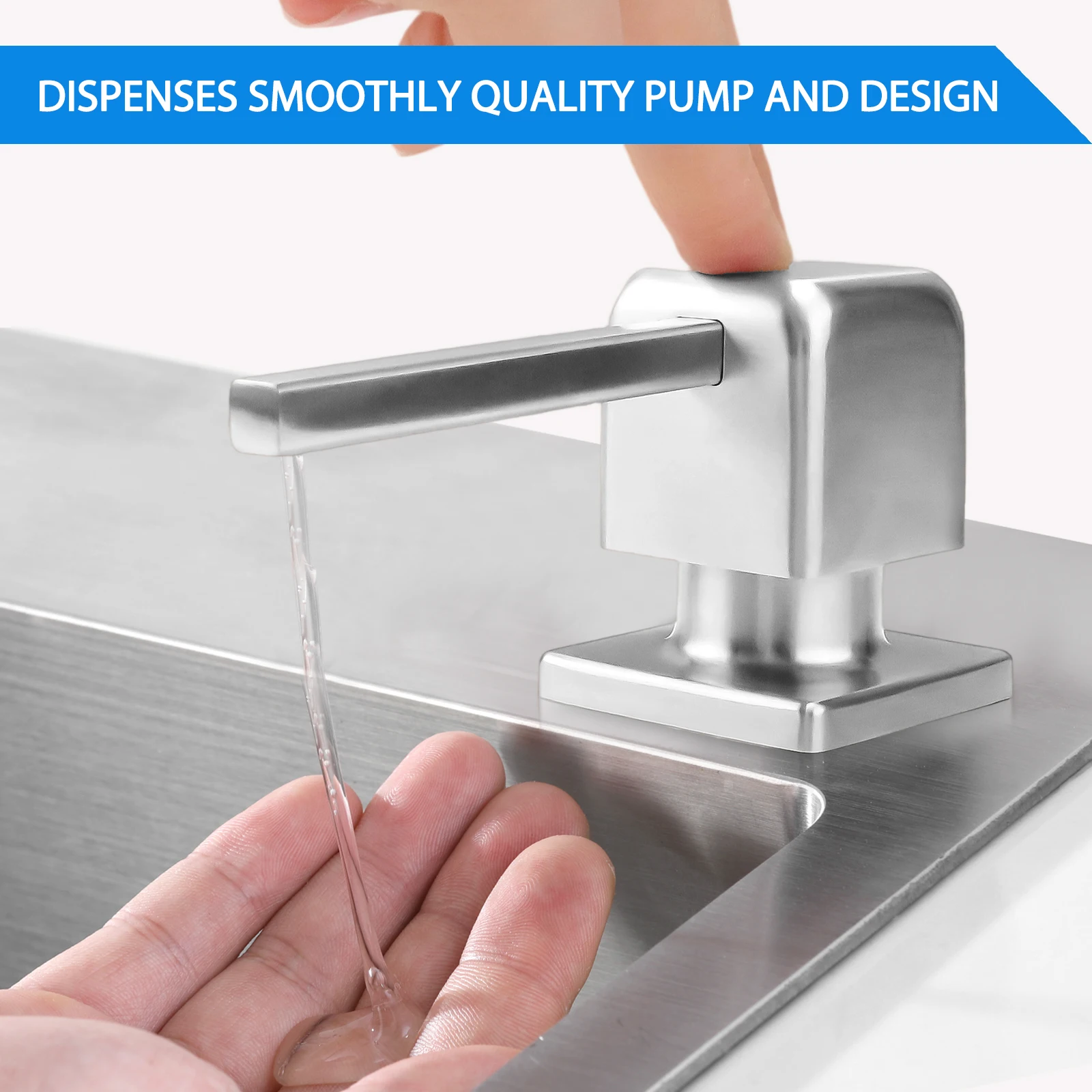 Nickel/Black/Gold Soap Dispenser Kitchen Sink Counter Liquid Soap Dispenser Bottle Kitchen Accessories 500ml Built in Pumps