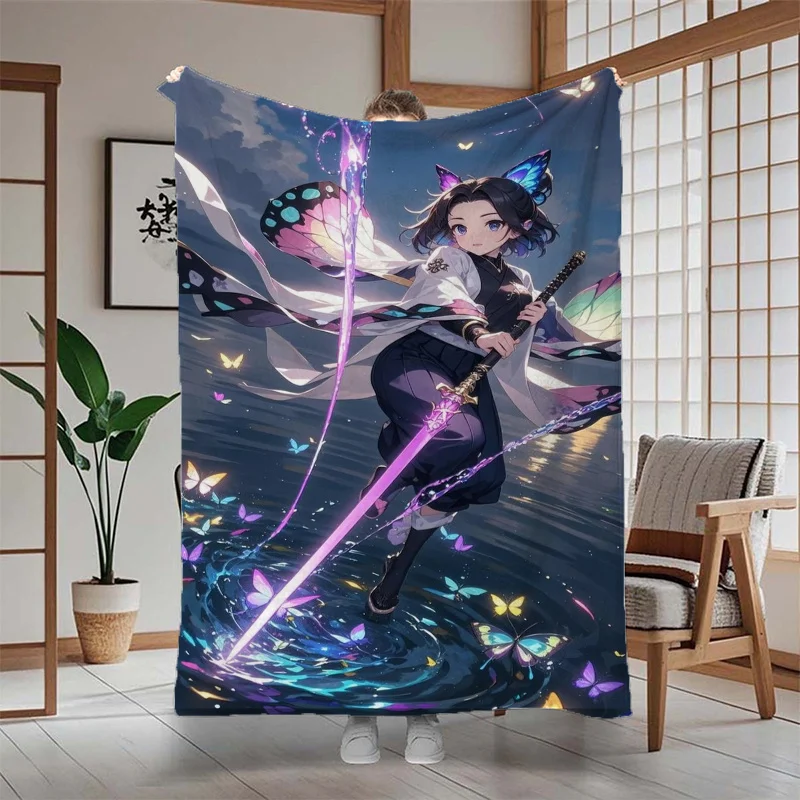Butterfly Dance Dream Night Themed Printed Blanket, Exquisite Design, Suitable for Bedroom, Guest Room, Living Room, Dormitory