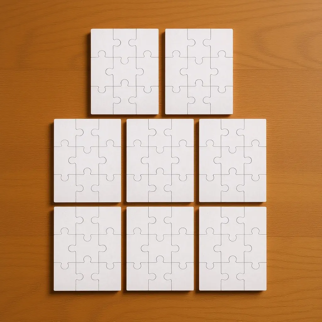 

8 листов заготовок для деревянных пазлов под сублимацию, для термопереноса, DIY, с индивидуальным фото, для творчества, семейной игры, подарок