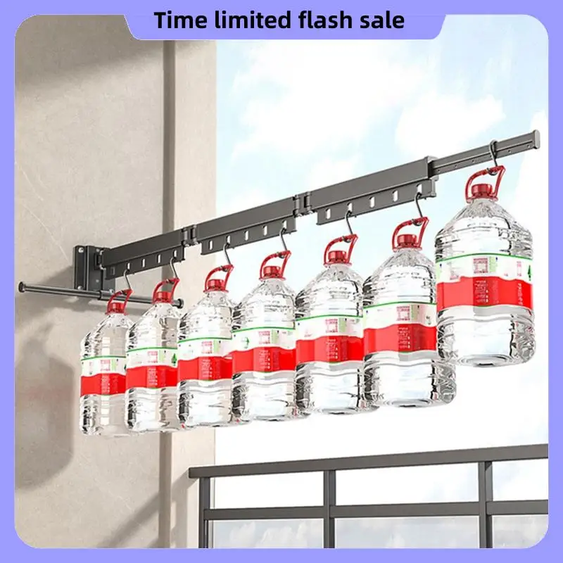 

A40T Wall-Mounted Clothes Drying Rack - Foldable Telescopic Household Clothes Drying Rod Design For Efficient Drying