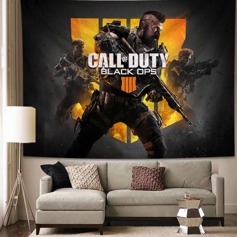 Pop Game COD-Call of Duty Patterns Tapestry Wall Hanging Cloth Decorative Tapestry Modern Family Art Decorative Bookshelves Tape