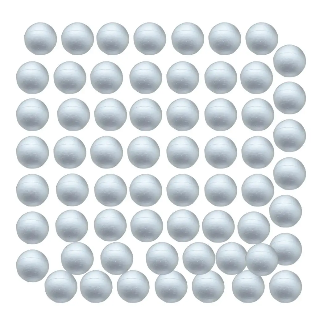 100x Modelling Styrofoam Foam Ball Spheres Xmas Decoration Kids Craft 35mm