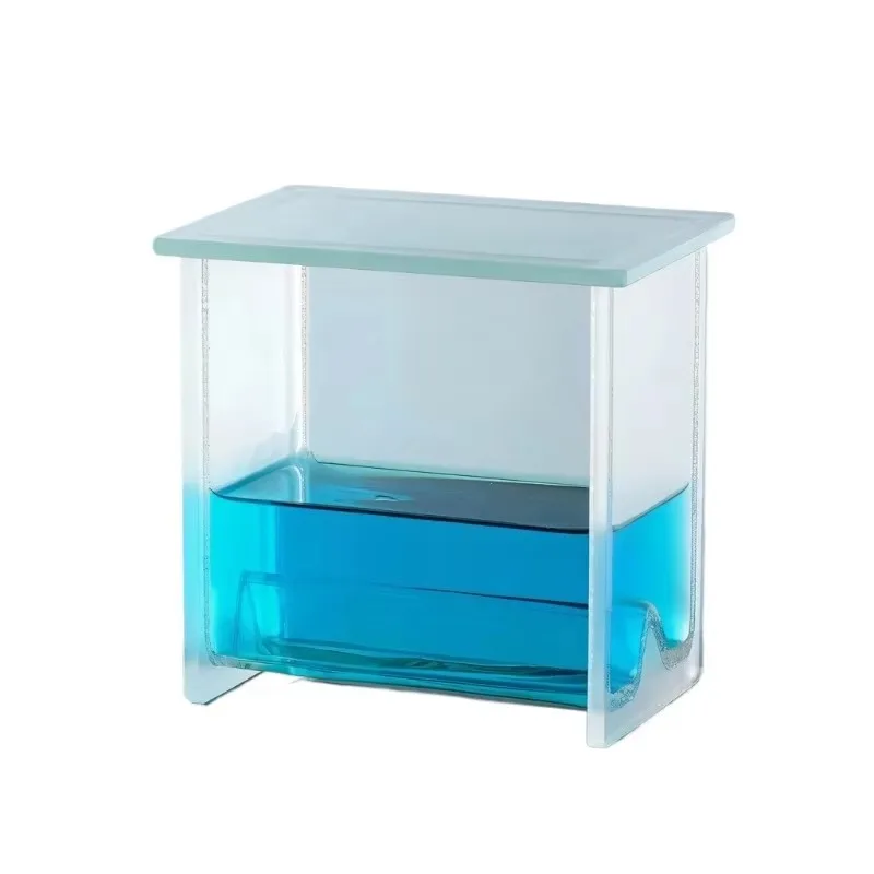 Developing Tank-Vertical Double Glass Tank Lab Double Tank Solvent Glass Staining Chamber Dimension(L*H) 100*100mm