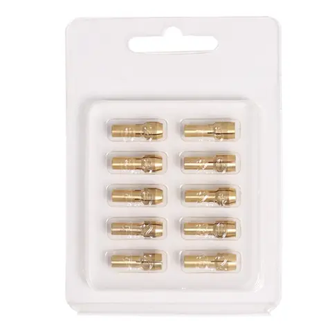 10pcs Mini Brass Collets Chucks Rotary Tool Drill Brass Collet Accessories Mini Drill Chucks for Twist Drill Motor Shaft Grinder