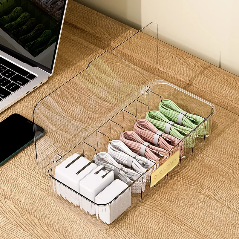 

Multifunctional Desktop Cable Organizer Box for Earphone Phone Charger Storage Drawer