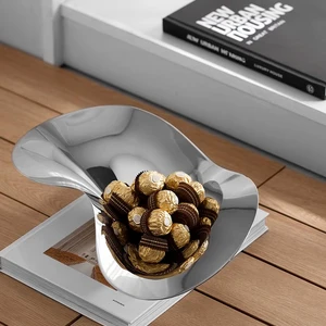 Nordic luxury serving dish, fruit bowl, stainless steel decorative tray for home decoration, living room, dining table 10 Main Luxury Frute Sales - №8