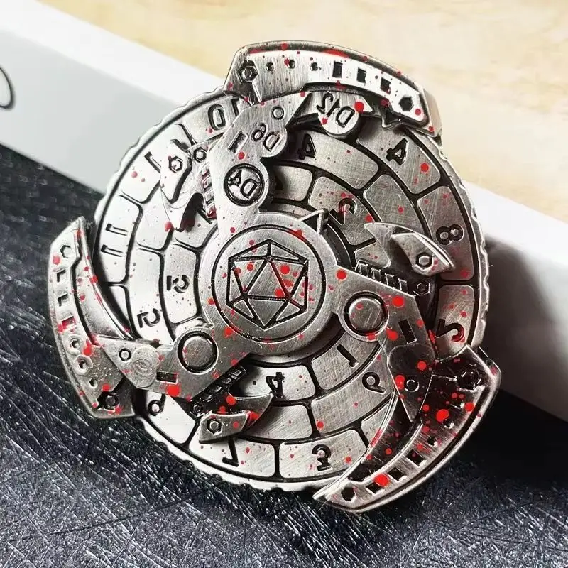 

Механические вращающиеся гироскопические кубики с рулеткой на кончике пальца для ролевых игр Dungeon и Dragon Pathfinder 7 в 1, игрушки, аксессуары