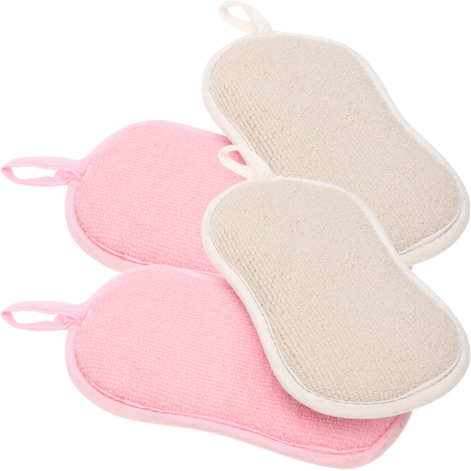 

4Pcs Dual Side Scrub Sponge Pads Kitchen Dish Cleaning Scrubber Non-Scratch Durable Reusable Pot Pan Sponges Sponges Kitchen