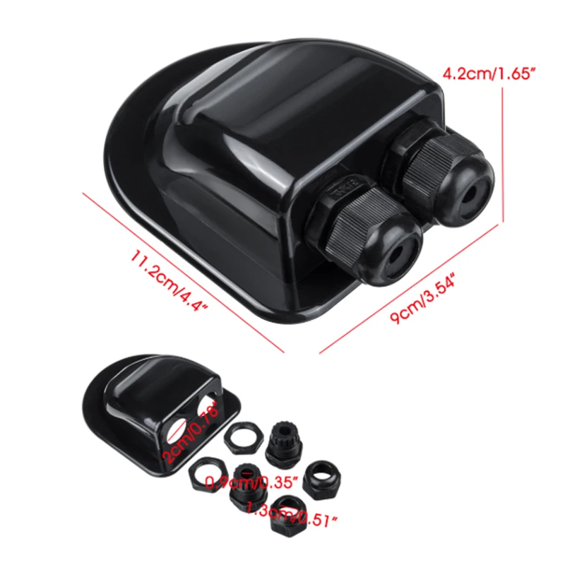 Camper Accessories Caravan Solar Car Junction Box Roof Wire Entry Solar Cable Motorhome Junction Box RV Caravan Accessories