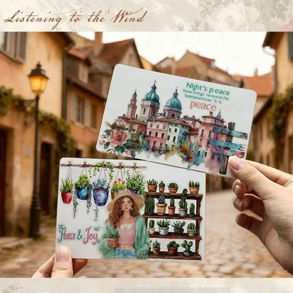 

Новые наклейки в стиле ретро для скрапбукинга, элегантные PET-наклейки для девочек, 20 листов, вырезанные наклейки для дневников и альбомов для девочек