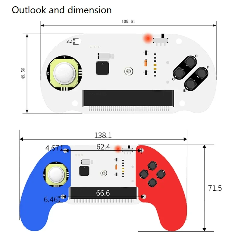 ELECFREAKS Micro:bit Electronic Joystick:bit V2 with Acrylic Case for BBC Microbit Board Remote Control Game Extending Board