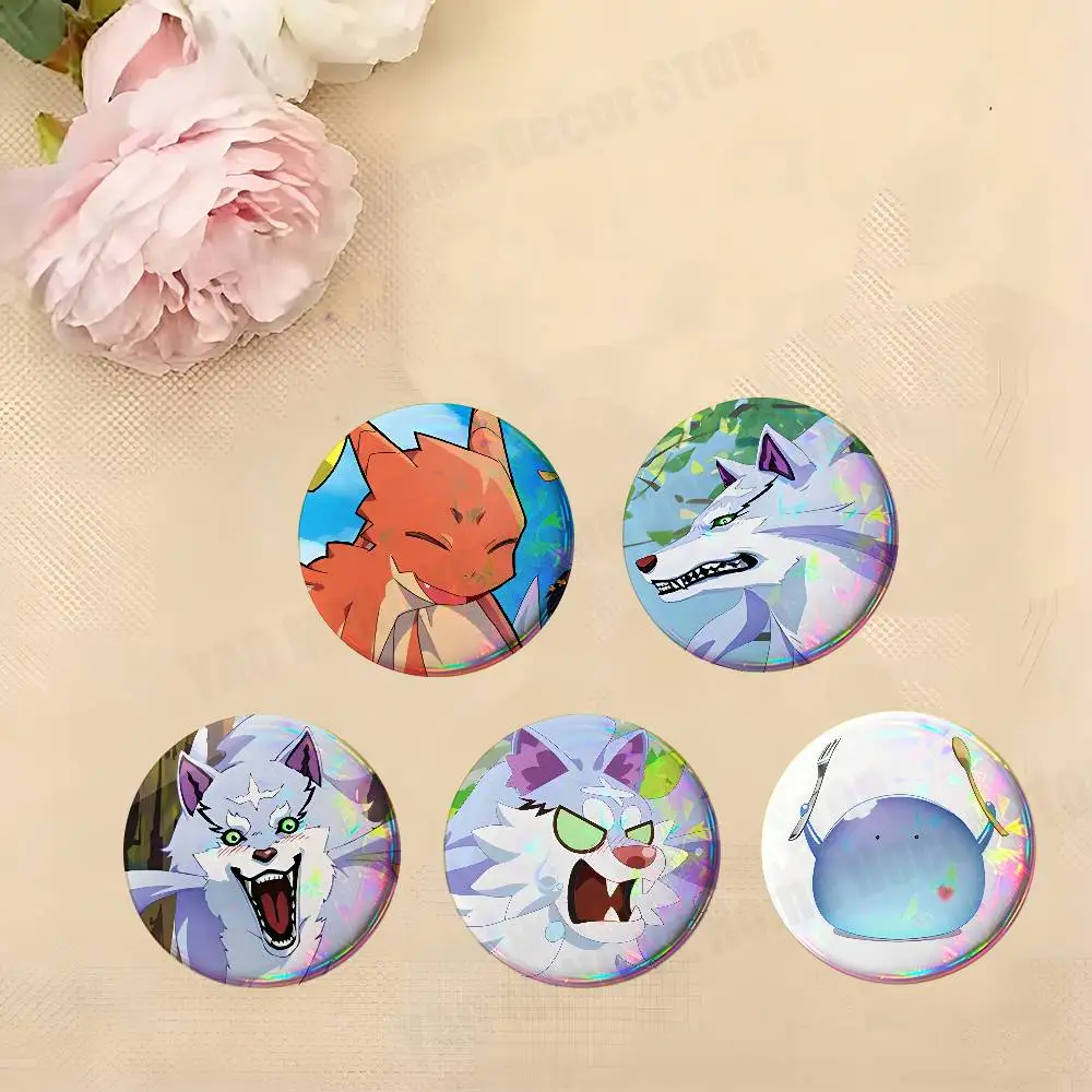 

Anime Cooking in Another World Round Enamel Pins Cartoon Brooches Stylish Ornament Badge for Backpack Accessorys Gifts