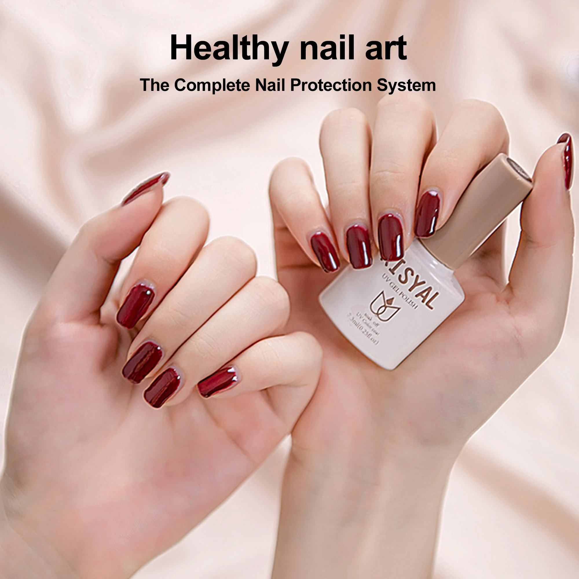 Professionele nagelgelset - Foundation voor afwerking: basis, bouwer, anti-overstroming, kleur en matte toplaag