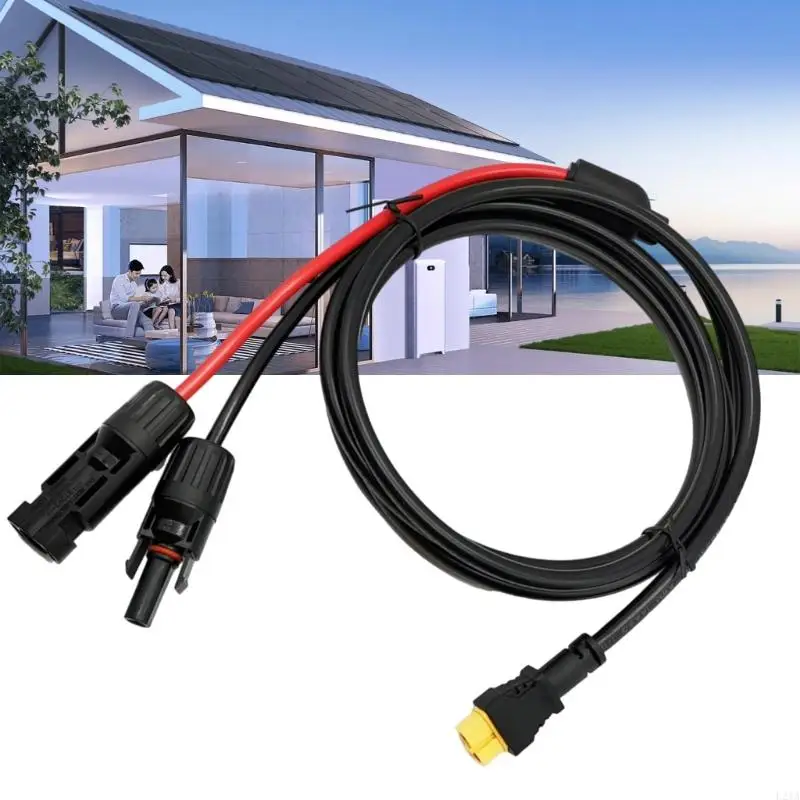 2025 New 16AWG 5ft Solar Connector to XT60 محول الطاقة الشمسية إلى كابل تمديد الأنثى XT60 لمحطات الطاقة المحمولة
