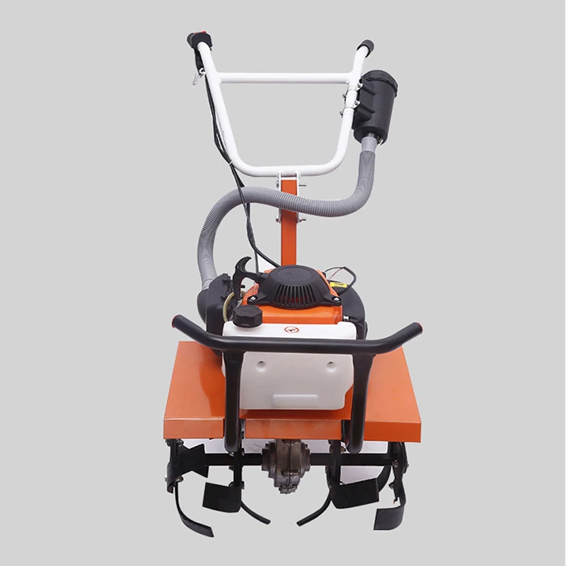 Agricultural Garden Tools Gasoline Minitype Rotary Tiller Outdoor Multi-function Lawn Mower Four Stroke Micro Tillage Machines