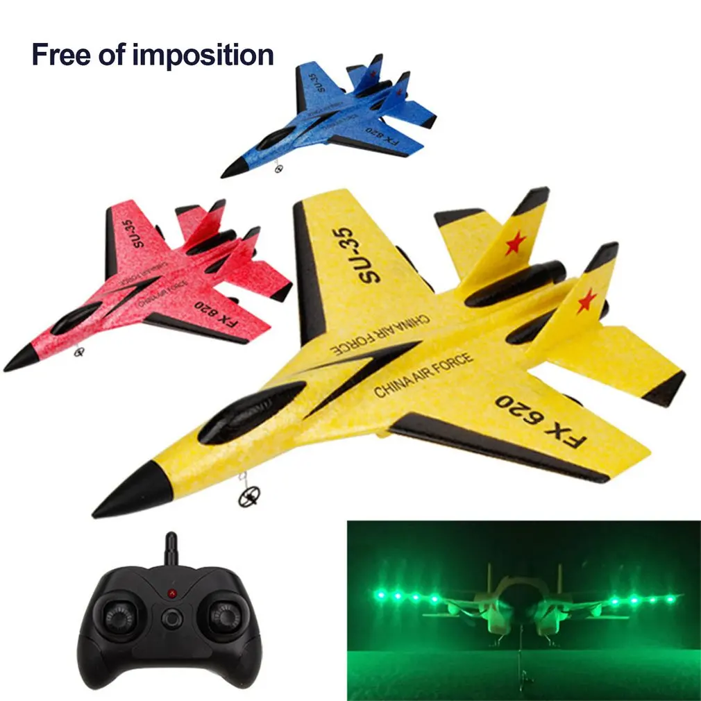 FX-620 SU-35 RC Remote Control Airplane 2.4G Remote Control Fighter Hobby Plane Glider Airplane EPP Foam Toys RC Plane Kids Gift