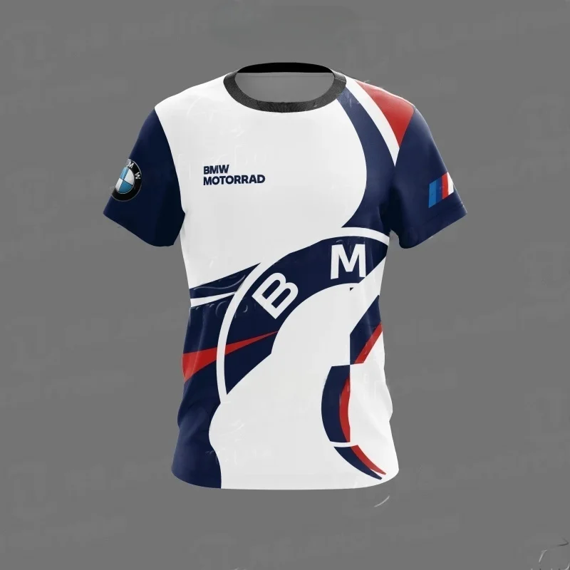 

Men's Summer BMW T-shirt Comfortable Sports Top 3D Printed Fashion Sports Motorcycle Racing M Power Car Brand Fashion