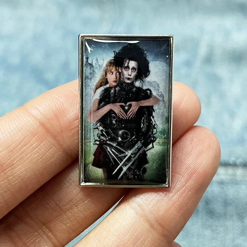 Edward Scissor Hands Lapel Pin Brooch TimBurton Johnny Depp Goth Punk Film Jewelry