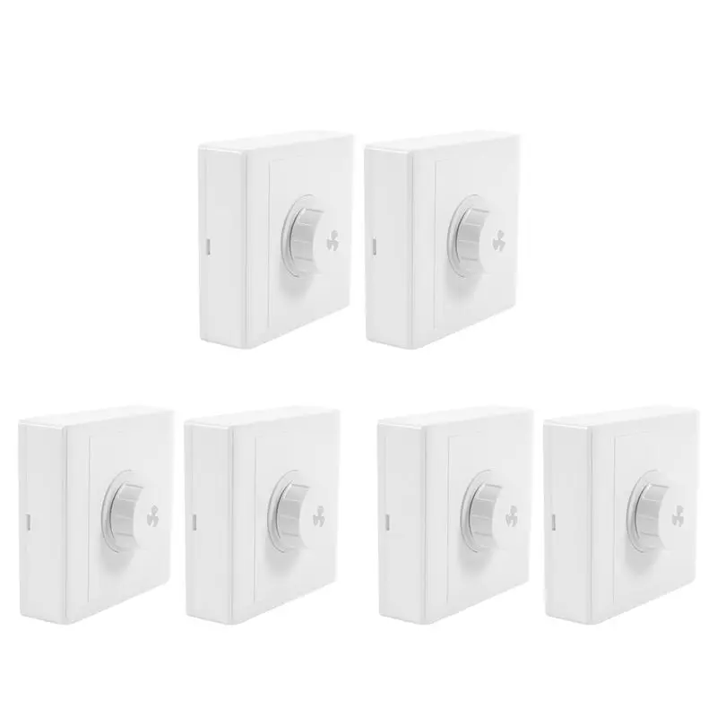 

ABLQ 6Pcs Ceiling Fan Stepless Speed Governor Surface Mounted Fan Speed Switch