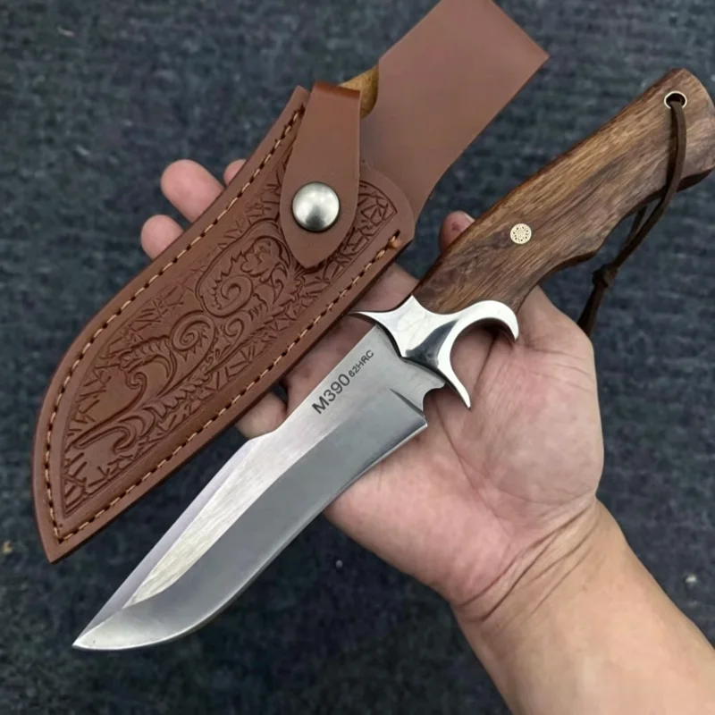 High Quality Full-tang M390 Blade Nylon Fiber Handle Survival Knives Camping EDC Tools Outdoor Wilderness Climbing Knives