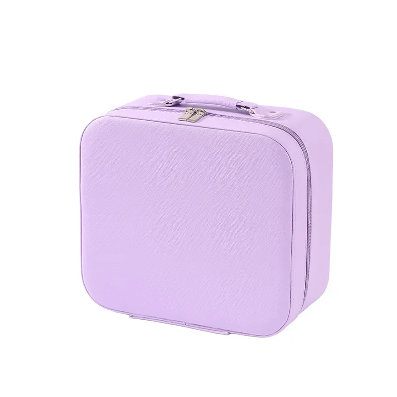 Portable LED Mirror Cosmetic Bag Large Capacity Makeup Storage Case Travel Organizer Box For Women Girls Toiletry Pouch