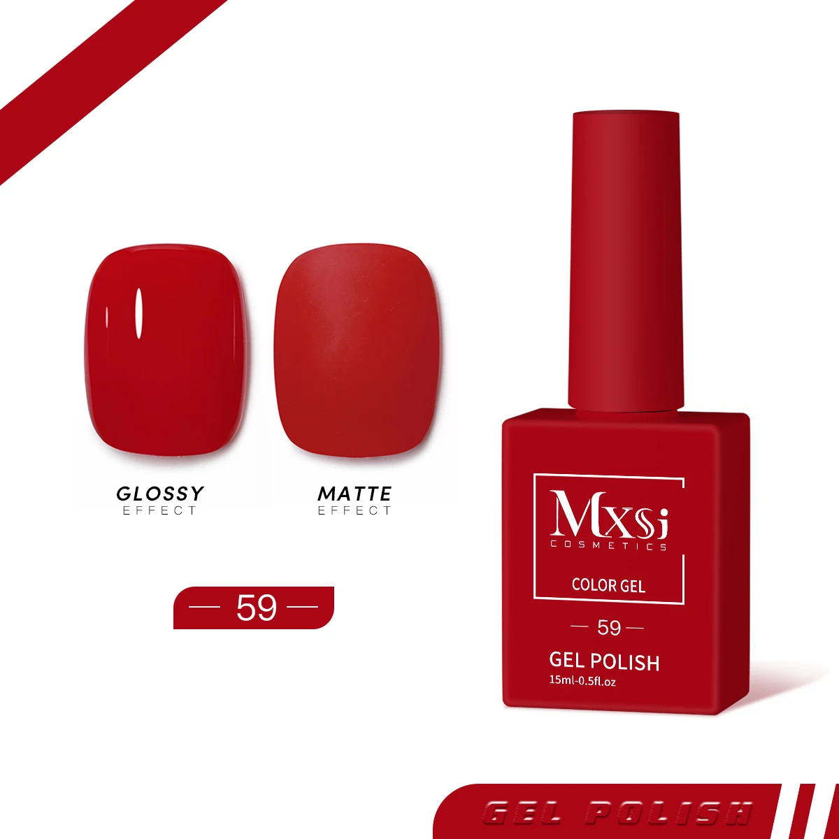Mxsi 15 ml Gel-Nagellack, Neonbraun, Königsblau, Rot, Grün, Pastell, Nude, Nail-Art-Lack, Gel-Lack, Decklack, UV-Gel-Nagel, nicht eingestellt
