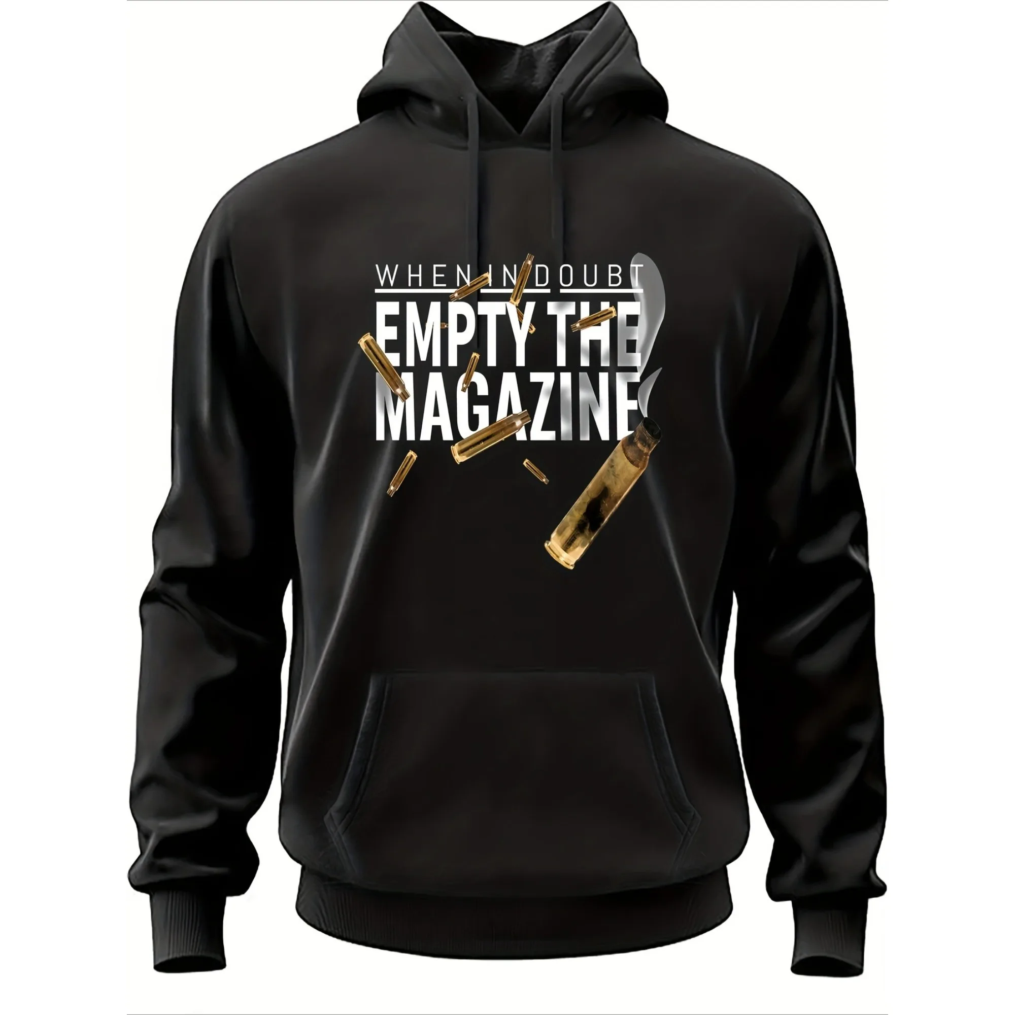 

Men's Hoodie with 3D Bullet Graphic Print Long Sleeve Casual Pullover