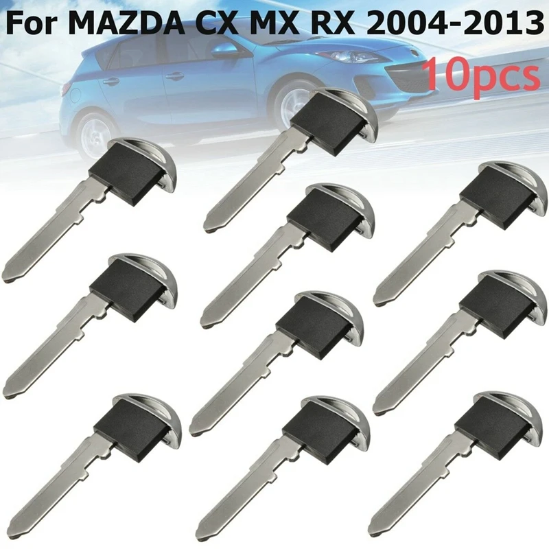 10x Afstandsbediening Smart Noodsleutelhanger Ongesneden Mes Invoegen Voor Mazda 3 5 6 Cx 5 7 9 MX-5 RX-8