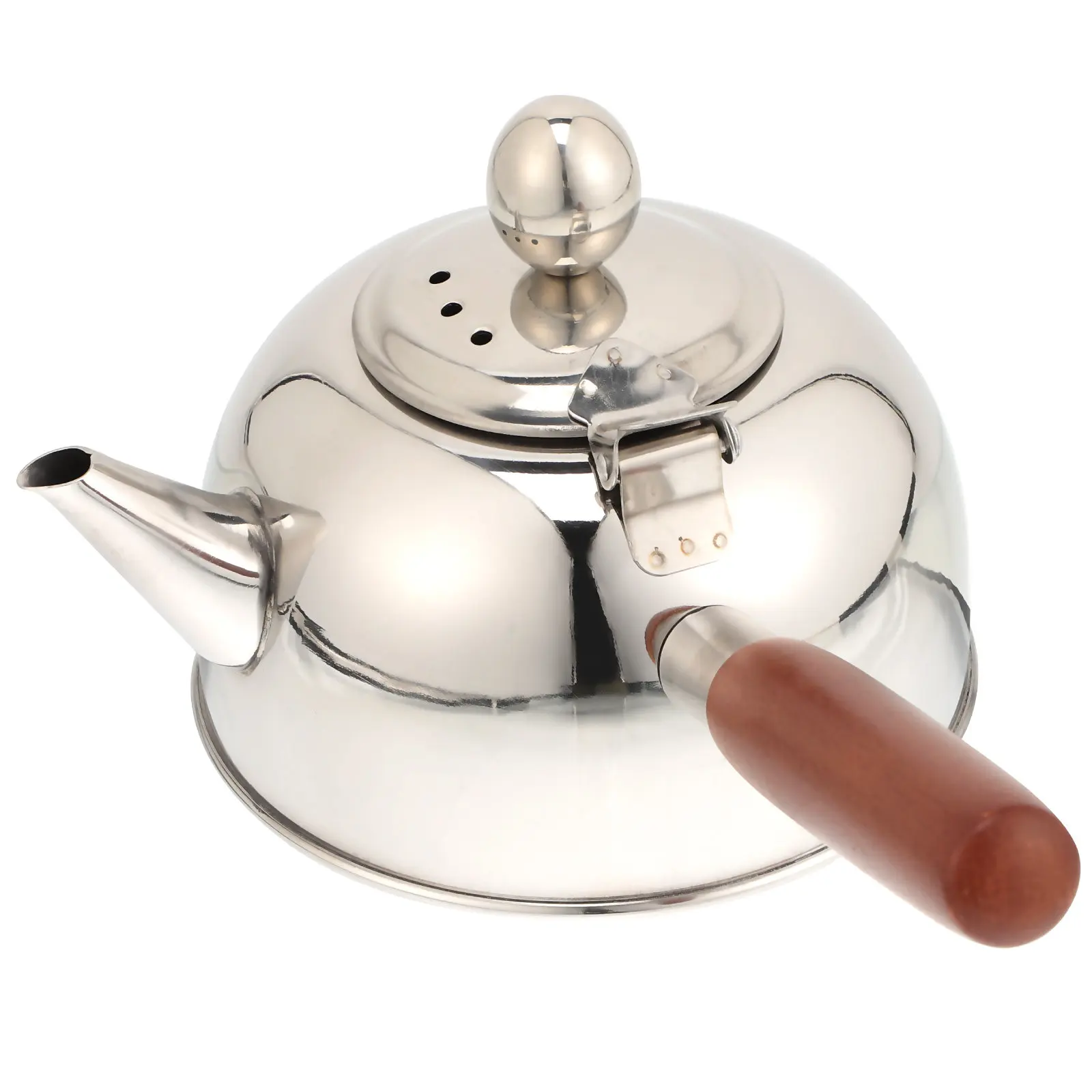 

Stainless Steel Whistling Kettle Side Handle Tea Kettle Stovetop Compatible with Gas Open Flame Efficient Boiling for Green