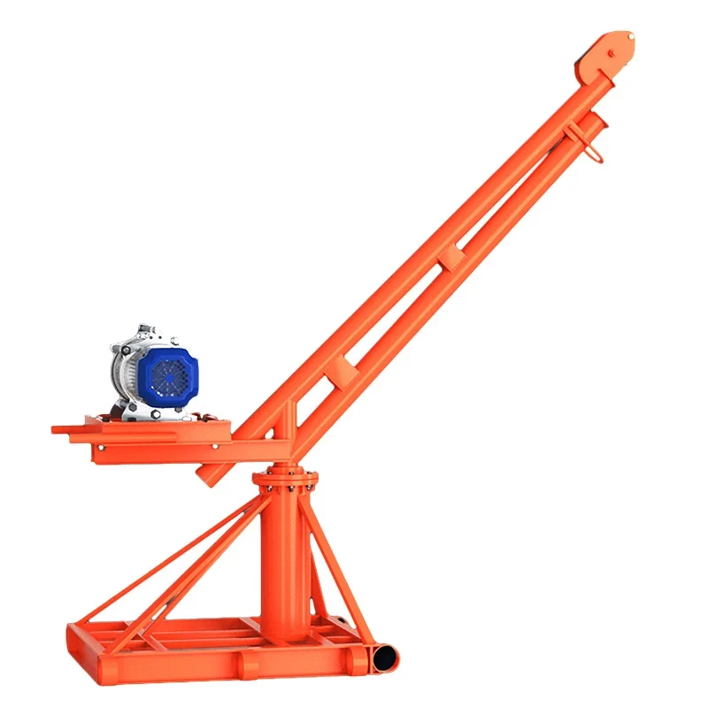 Mini Crane Portable Lifting Cranes With Electric Winch For Installation Of Air Conditioning