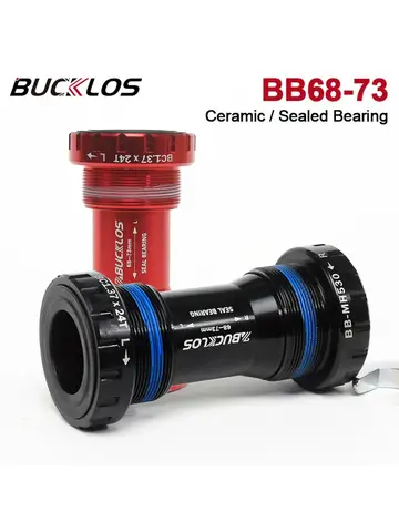BUCKLOS Bicycle Bottom Bracket BSA BB68/73 24mm Threaded Bicycle BB MTB Road Cycling Bottom Bracket Durable Baering Bike Parts